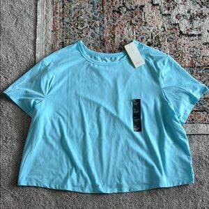 NEW- All in Motion Blue Short Sleeve Workout Top